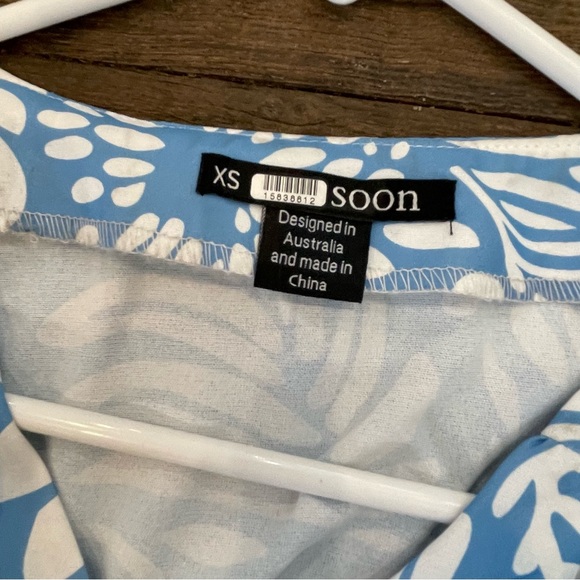 SOON MATERNITY Women's Elizabeth Maxi Dress Size XS In Sky Leaf - Picture 6 of 11